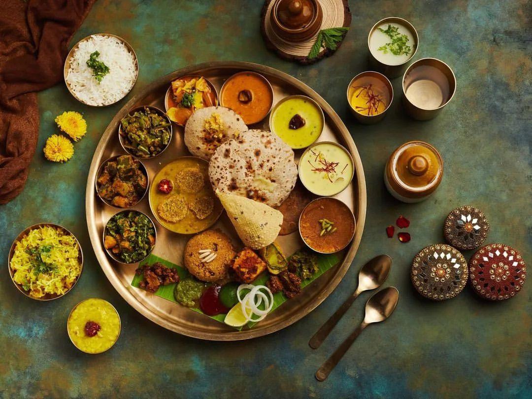 Maharaja Bhog tasting thali with 8+ signature dishes