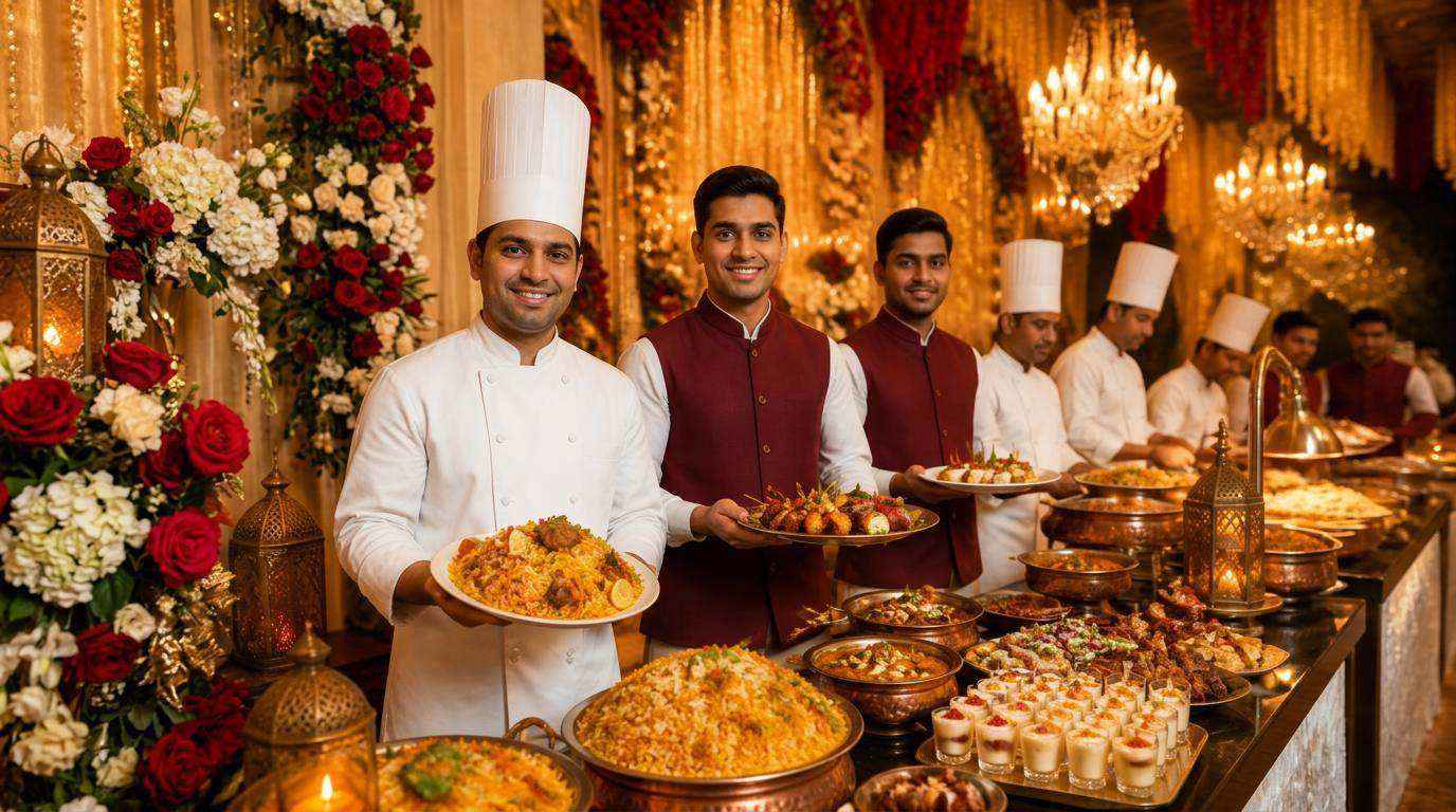Elegant catering presentation
